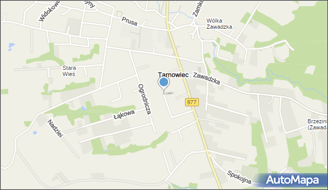 Tarnowiec gmina Tarnów, Rzemieślnicza, mapa Tarnowiec gmina Tarnów