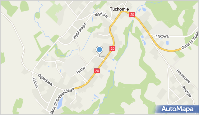 Tuchomie, Rzeczna, mapa Tuchomie