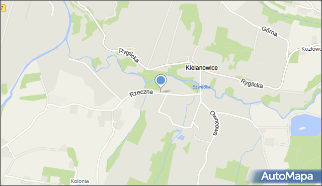 Tuchów, Rzeczna, mapa Tuchów