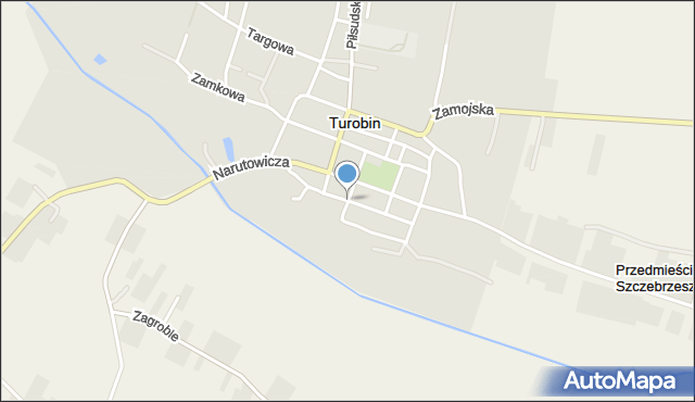 Turobin, Rzeczna, mapa Turobin