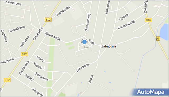 Włodawa, Rzeckiego, mapa Włodawa