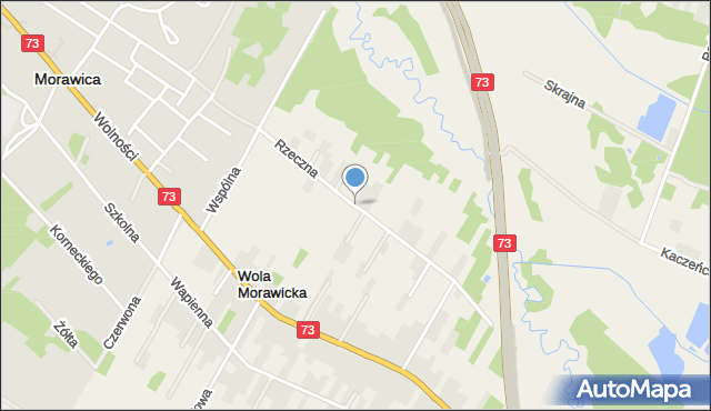 Wola Morawicka, Rzeczna, mapa Wola Morawicka