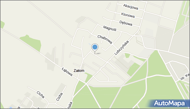 Załom gmina Goleniów, Rzemieślnicza, mapa Załom gmina Goleniów