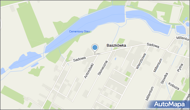 Baszkówka, Sadowa, mapa Baszkówka