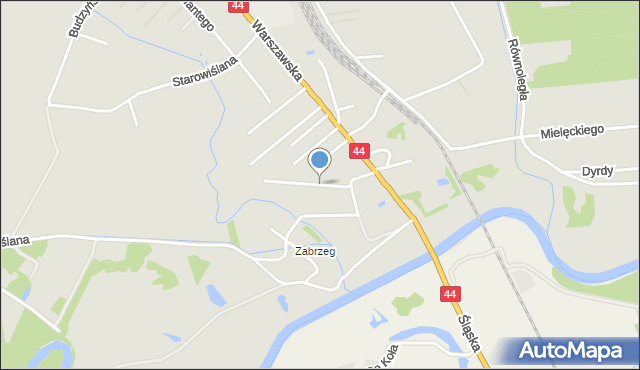 Bieruń, Satynowa, mapa Bieruń