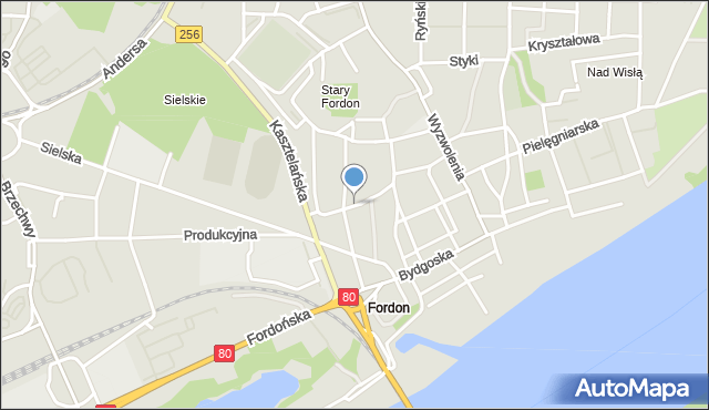 Bydgoszcz, Saska, mapa Bydgoszczy