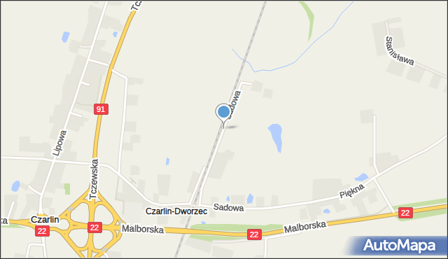 Czarlin, Sadowa, mapa Czarlin