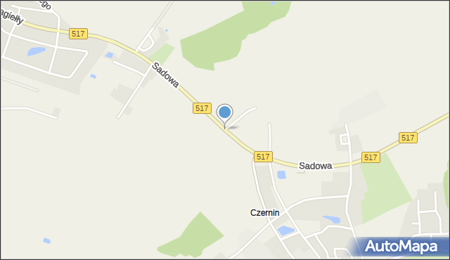 Czernin gmina Sztum, Sadowa, mapa Czernin gmina Sztum