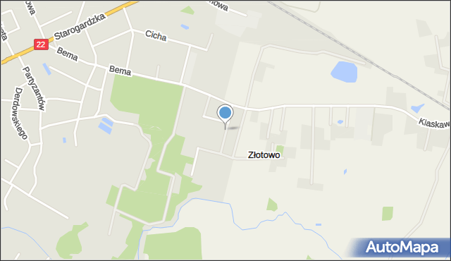 Czersk powiat chojnicki, Sabiniarza Ottona, mapa Czersk powiat chojnicki