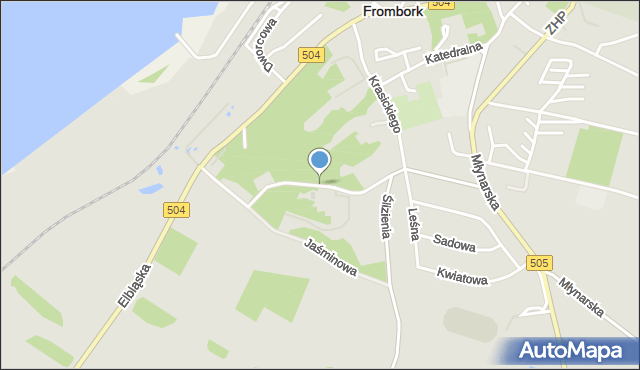 Frombork, Sanatoryjna, mapa Frombork