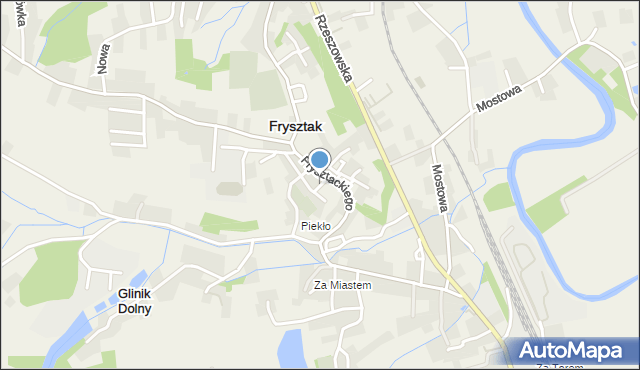 Frysztak, Samolewicza Jana, mapa Frysztak