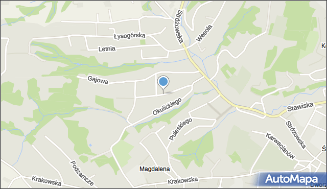 Gorlice, Sadowa, mapa Gorlic