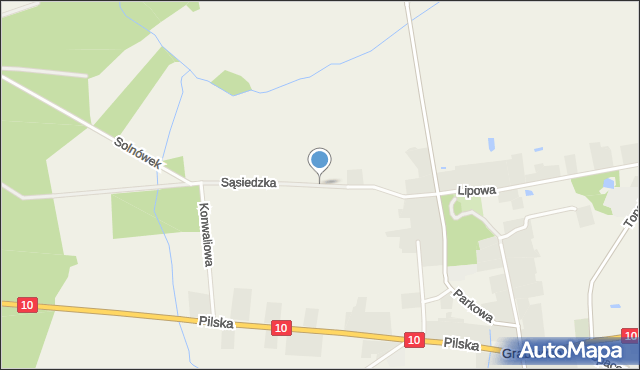 Grabówno, Sąsiedzka, mapa Grabówno