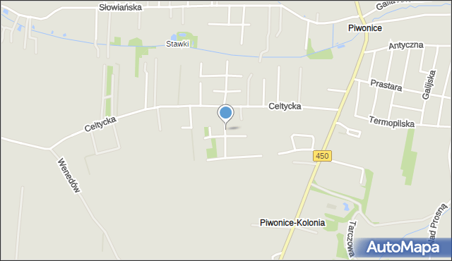 Kalisz, Sarmacka, mapa Kalisza