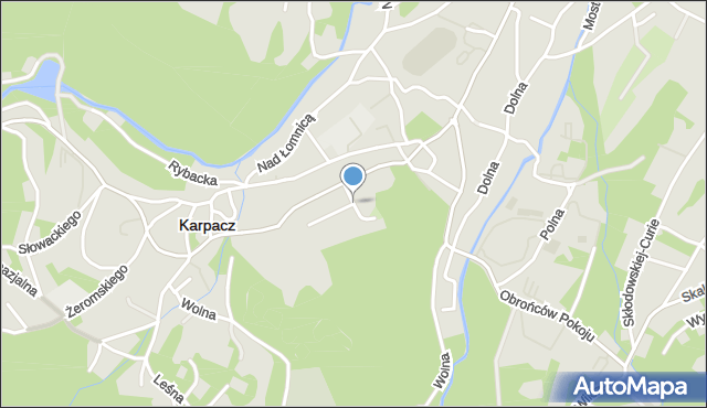 Karpacz, Sanatoryjna, mapa Karpacz