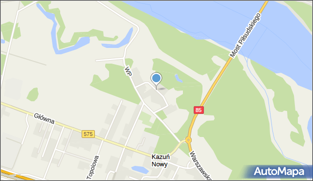 Kazuń Nowy, Saperów, mapa Kazuń Nowy