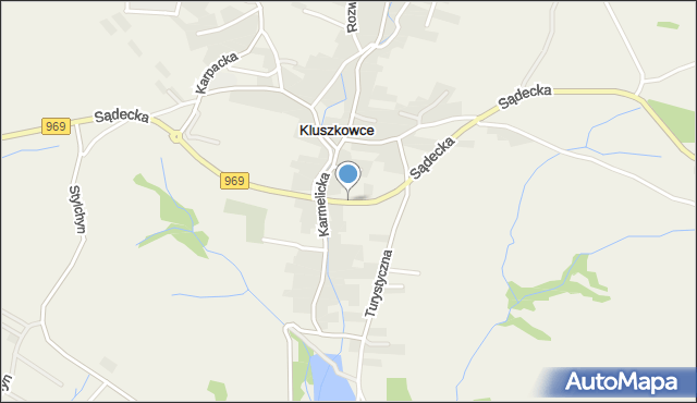 Kluszkowce, Sądecka, mapa Kluszkowce