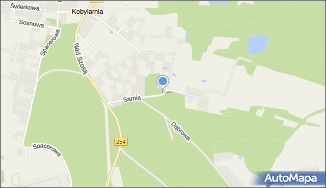 Kobylarnia gmina Nowa Wieś Wielka, Sarnia, mapa Kobylarnia gmina Nowa Wieś Wielka