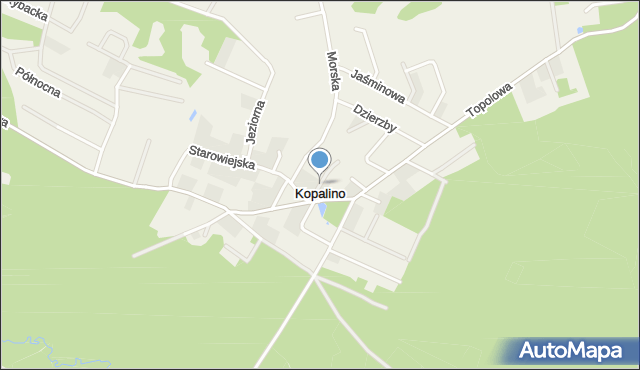 Kopalino, Sadowa, mapa Kopalino