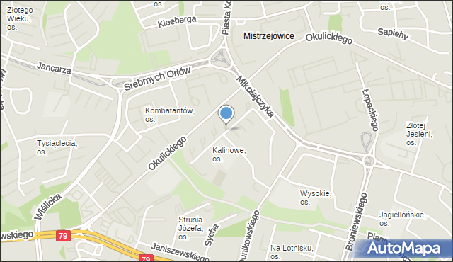 Kraków, Samorządowa, mapa Krakowa