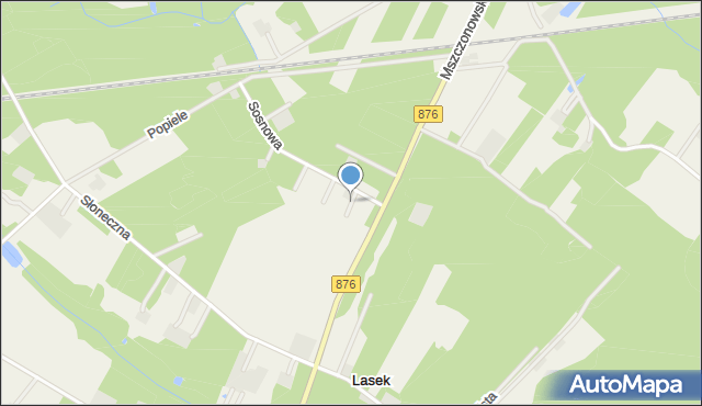Lasek gmina Żabia Wola, Sąsiedzka, mapa Lasek gmina Żabia Wola