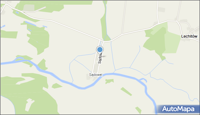 Lechitów, Sądowel, mapa Lechitów