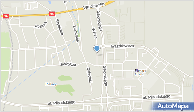Legnica, Sawy, mapa Legnicy