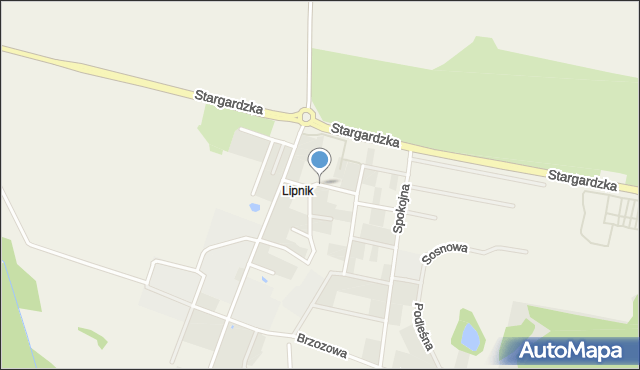 Lipnik gmina Stargard, Sadowa, mapa Lipnik gmina Stargard