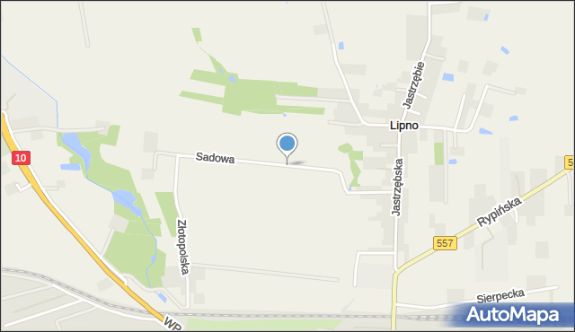 Lipno, Sadowa, mapa Lipno