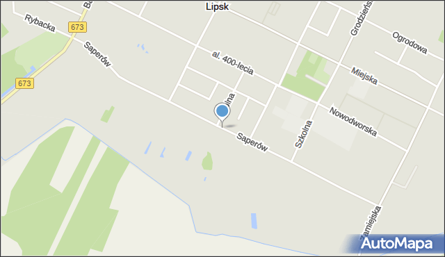Lipsk, Saperów, mapa Lipsk