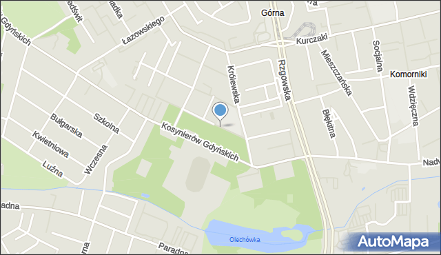 Łódź, Sarmacka, mapa Łodzi