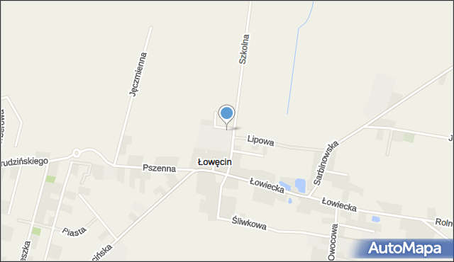 Łowęcin, Sarnia, mapa Łowęcin