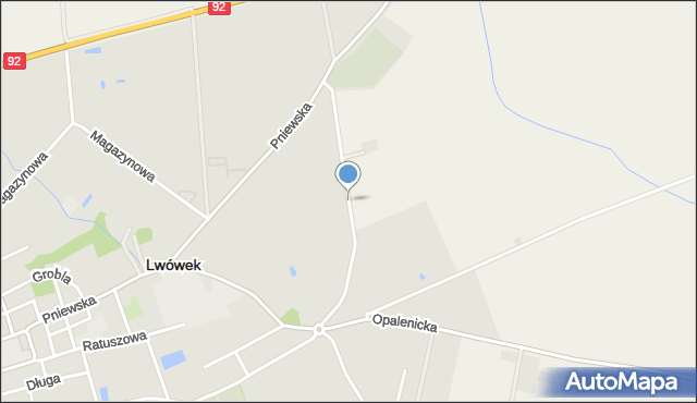 Lwówek powiat nowotomyski, Sadowa, mapa Lwówek powiat nowotomyski