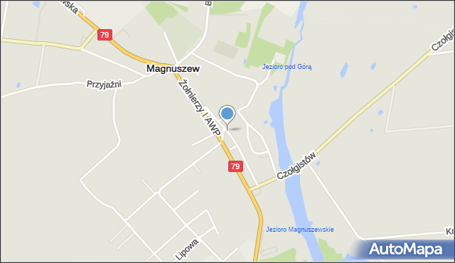 Magnuszew, Saperów, mapa Magnuszew