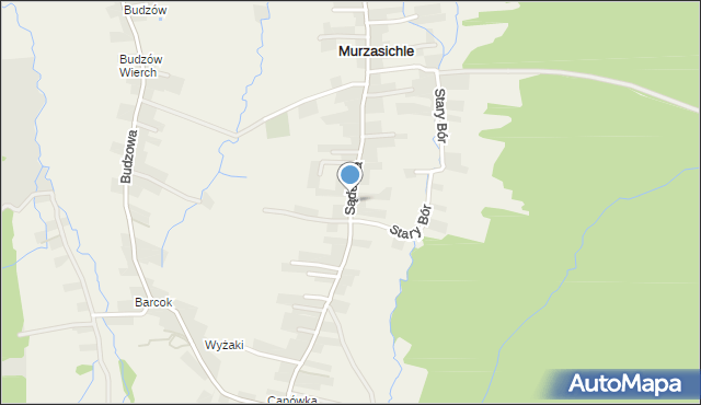 Murzasichle, Sądelska, mapa Murzasichle