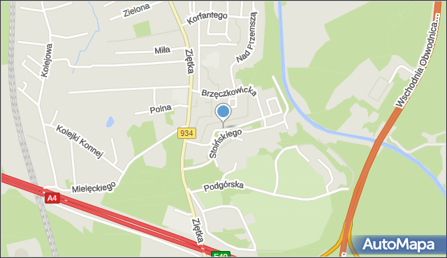 Mysłowice, Saperów Śląskich, mapa Mysłowice