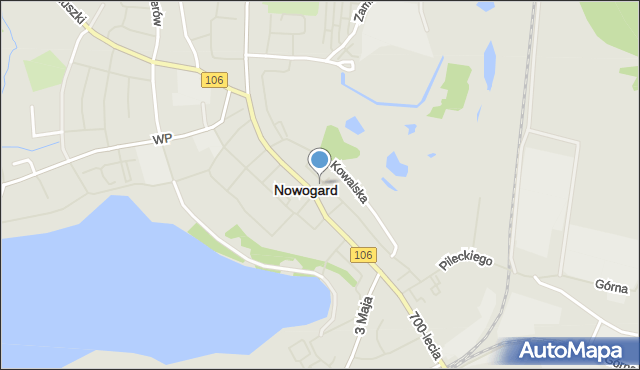 Nowogard, Sądowa, mapa Nowogard