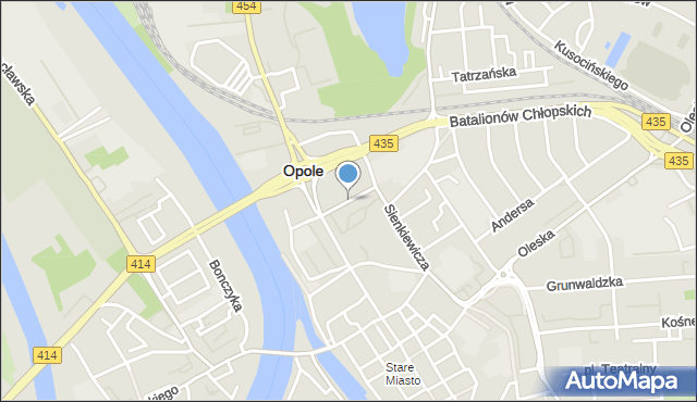 Opole, Sądowa, mapa Opola