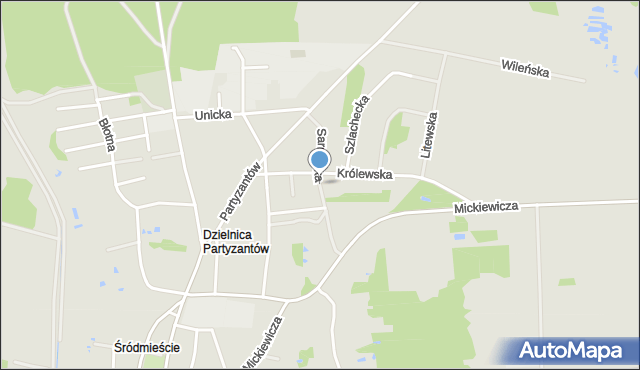 Ostrów Lubelski, Sarmacka, mapa Ostrów Lubelski