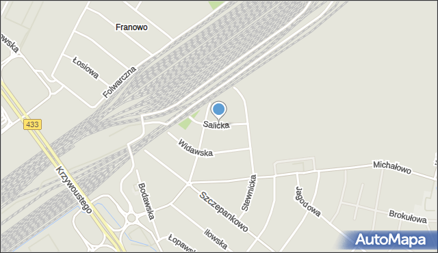 Poznań, Salicka, mapa Poznania