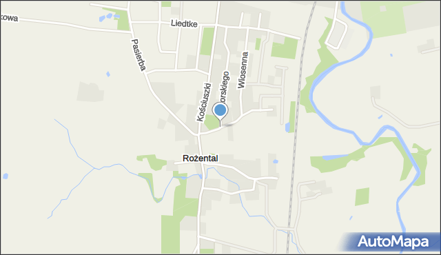 Rożental gmina Pelplin, Sawickiego, ks., mapa Rożental gmina Pelplin