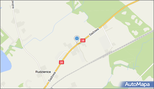 Rudzienice, Sadowa, mapa Rudzienice