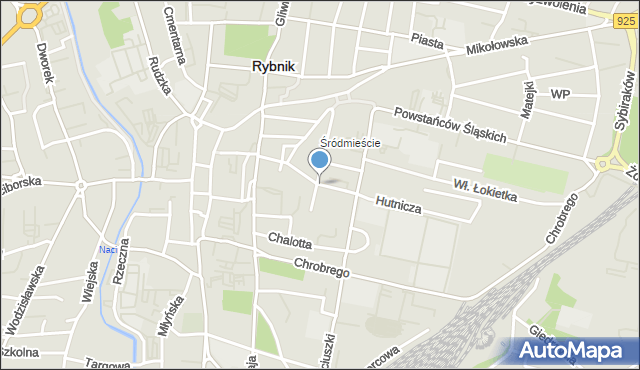 Rybnik, Saint Vallier, mapa Rybnika