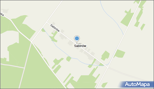 Sabinów gmina Konopnica, Sabinów, mapa Sabinów gmina Konopnica