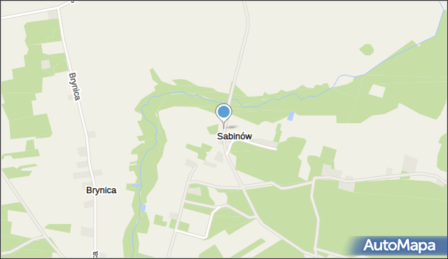 Sabinów gmina Żelechlinek, Sabinów, mapa Sabinów gmina Żelechlinek