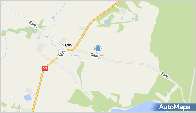 Sądry, Sądry, mapa Sądry