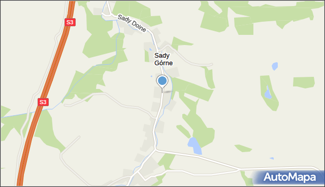 Sady Górne, Sady Górne, mapa Sady Górne