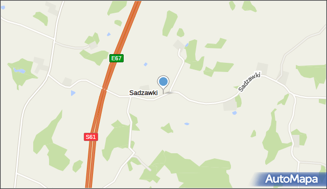 Sadzawki, Sadzawki, mapa Sadzawki