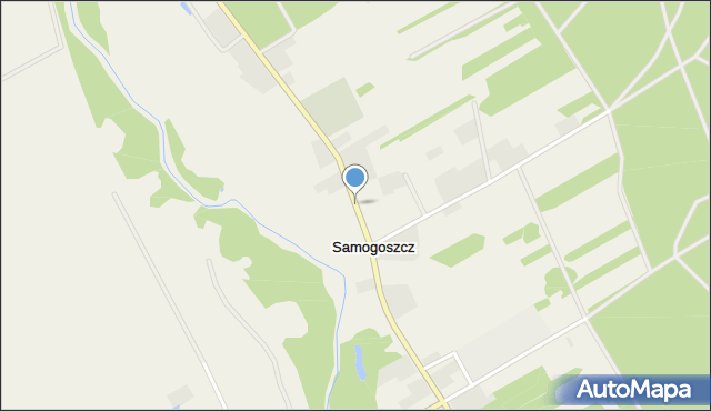 Samogoszcz gmina Maciejowice, Samogoszcz, mapa Samogoszcz gmina Maciejowice