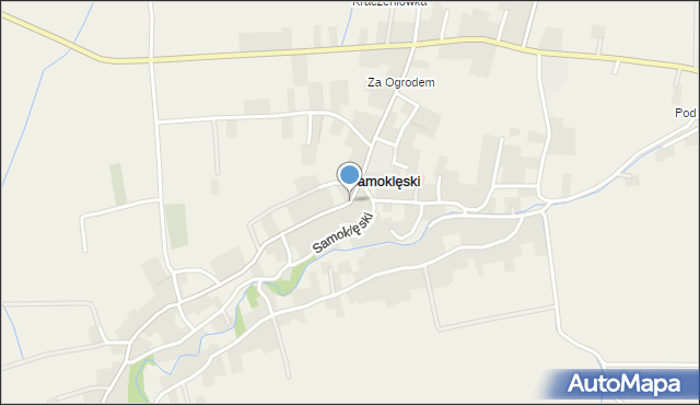 Samoklęski gmina Osiek Jasielski, Samoklęski, mapa Samoklęski gmina Osiek Jasielski